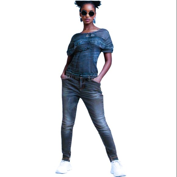 Dolce & Gabbana Pretty Straight Zipper Hem Blue Fade Jeans Size 38 - Picture 1 of 9